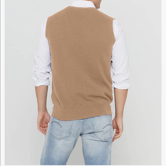 STATE CASHMERE Classic Sleeveless Sweater Vest 100% Pure Cashmere V-Neck XL - Picture 5 of 12